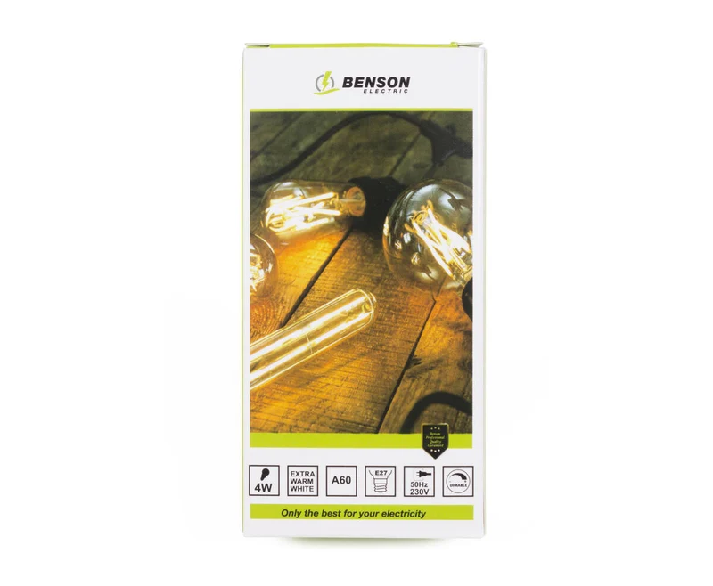LED-Lampe 4W Filament E27 dimmbar 2500K 400lm für Stimmungsbeleuchtung