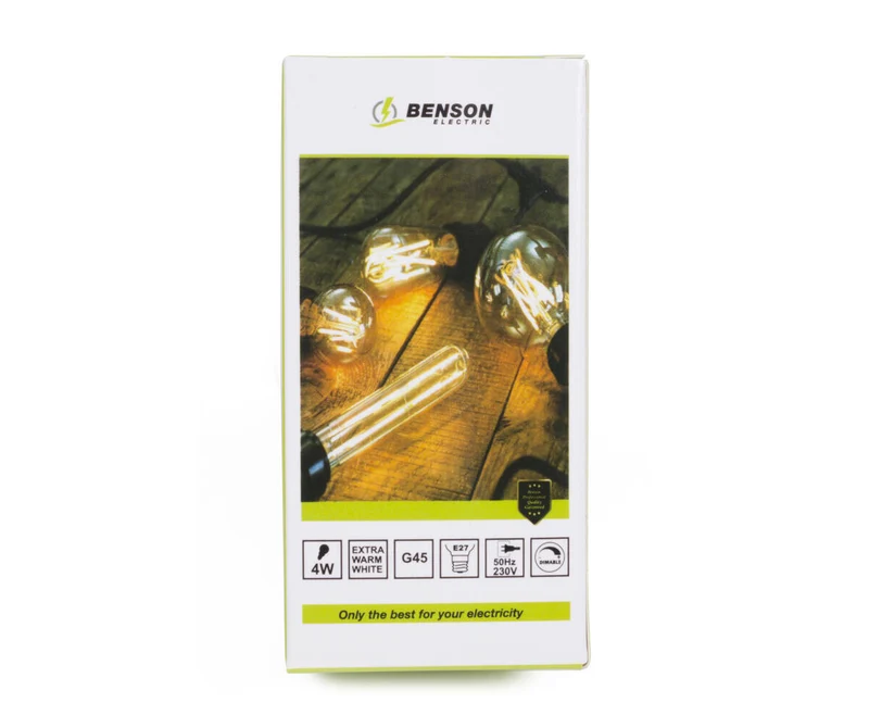 LED-Lampe G45 4W E27, 400lm, 2500K, Dimmbar, Ideal für Wohnzimmer