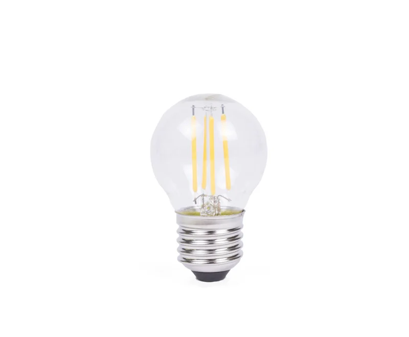 LED-Lampe G45 4W E27, 400lm, 2500K, Dimmbar, Ideal für Wohnzimmer