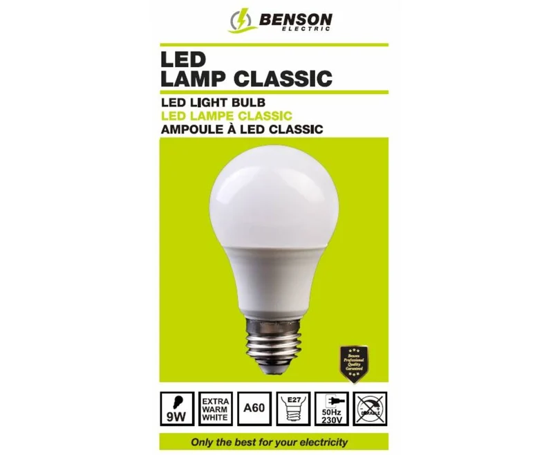 LED-Lampe 9W E27 3000K 810lm - Helles Licht für jeden Raum