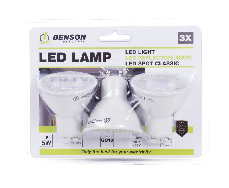 LED GU10 5W dimmbar warmweiß, 3er-Set - 400 Lumen, 20.000 Stunden