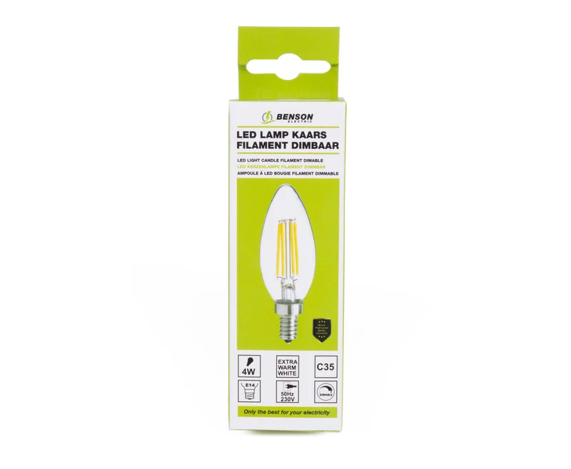 LED-Kerzenlampe C35 4W E14 Dimmbar - Warmes Licht für den Hausgebrauch
