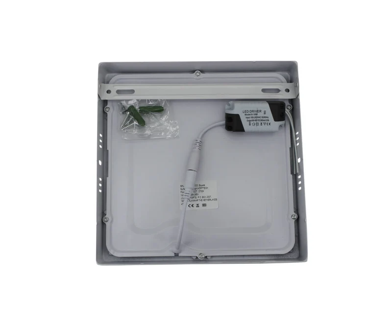 LED-Deckenleuchte 18W, 205x205mm, Warmweiß 2700K, 1350lm, IP20