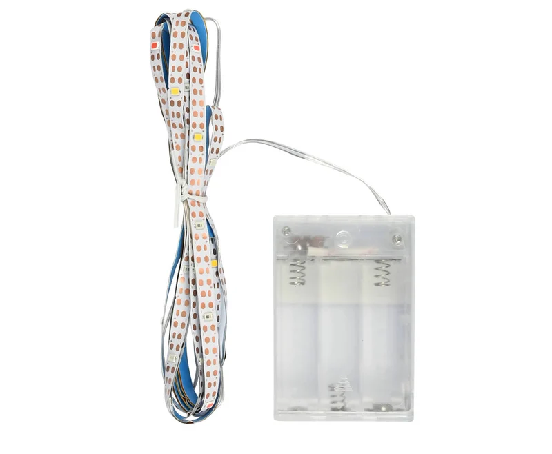 Flexibler 2m LED-Streifen, 4 Farben, Batteriebetrieb, Stimmungsbeleuchtung