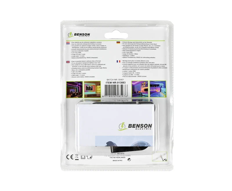Flexibler 3m RGB-LED-Streifen mit Fernbedienung für Stimmungsbeleuchtung