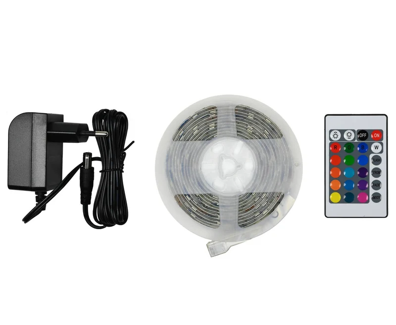 Flexibler 3m RGB-LED-Streifen mit Fernbedienung für Stimmungsbeleuchtung