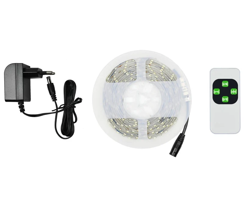 LED-Streifen 3m Weiß 9W 500lm 6500K, inklusive Fernbedienung