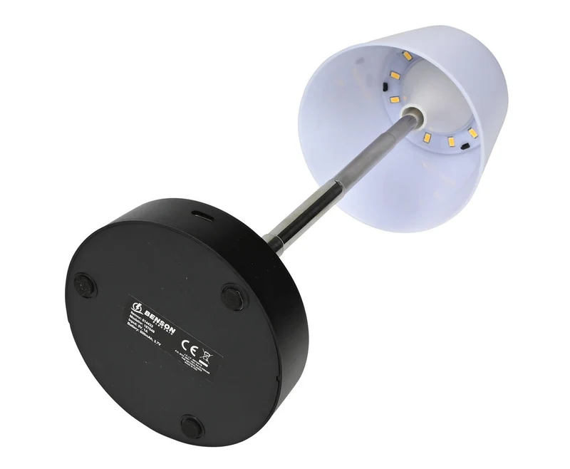 Dimmbare wiederaufladbare LED-Tischleuchte mit Teleskoparm, 120 Lumen, USB-C