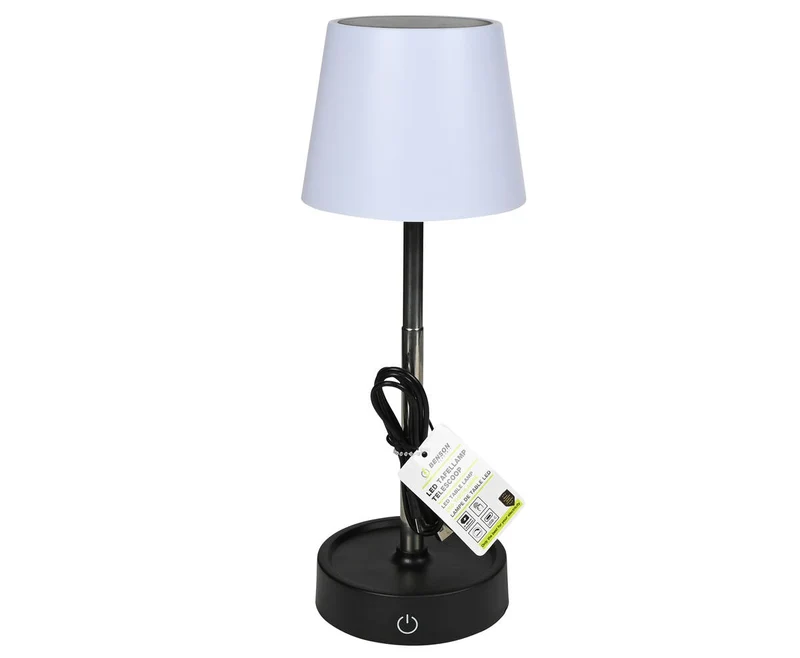 Dimmbare wiederaufladbare LED-Tischleuchte mit Teleskoparm, 120 Lumen, USB-C