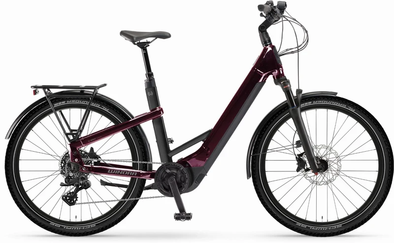 Winora Yakun X10E 625 Wh E-Bike Wave 27,5" darkred