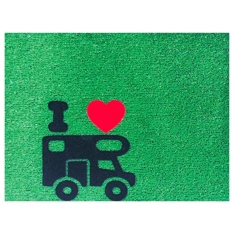 Fußmatte "GREEN FLOCK" Reisemobil 40x60cm, grün, für Wohnwagen Wohnmobil Camping