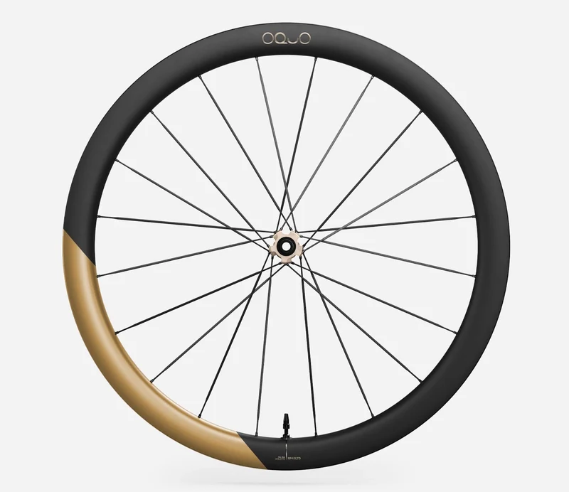 Oquo Vorderrad Rennrad RP45LTD CS Metallic Golden Sand Matt