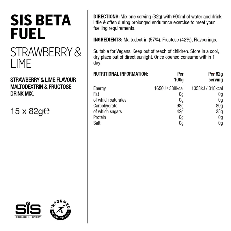 SIS Beta Fuel 80 Pulver 82g Erdbeere/Limette