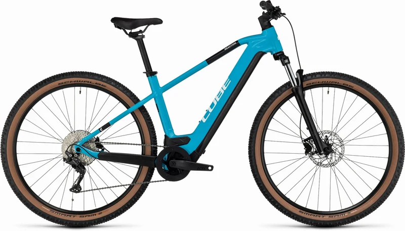 Cube Reaction Hybrid One 500 Wh E-Bike Hardtail Diamant skyblue´n´white