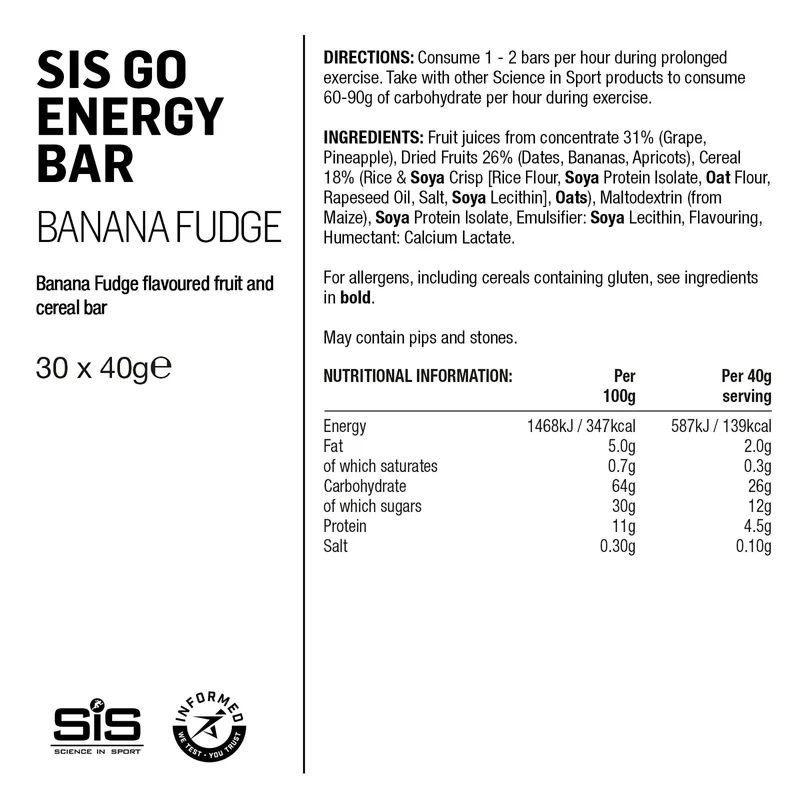 SIS GO Energieriegel 40g INT10 Süße Banane