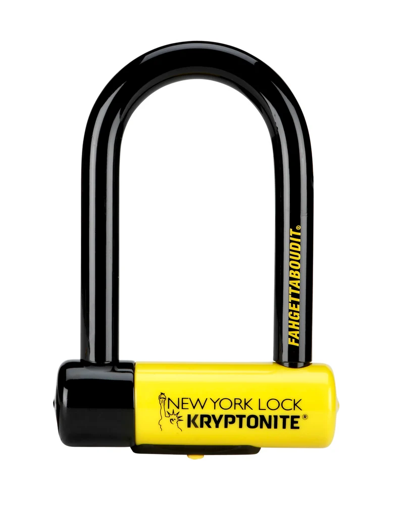 Kryptonite U-Lock New York Fahgettaboudit 8.26x15.24cm Schwarz/Gelb