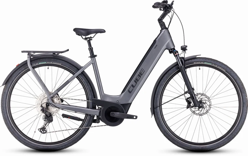 Cube Touring Hybrid EXC 625 Wh E-Bike Easy Entry 28" grey´n´metal