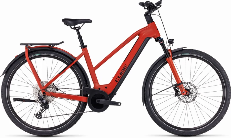 Cube Kathmandu Hybrid EXC 750 Wh E-Bike Trapeze 28" red´n´black