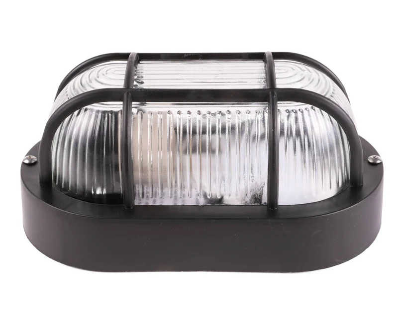 Ovale Bullseye-Lampe Schwarz - Modernes Design, ideal für Wohnzimmer