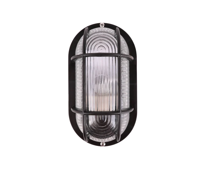 Ovale Bullseye-Lampe Schwarz - Modernes Design, ideal für Wohnzimmer