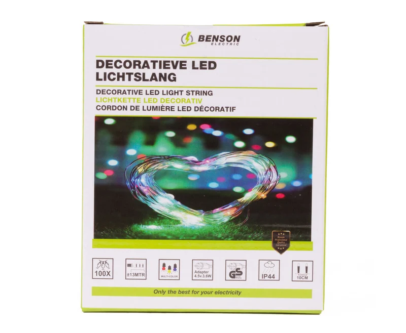 LED-Lichtschlauch 100 LEDs, 13m, Bunt, IP44, Innen/Außen, Partybeleuchtung