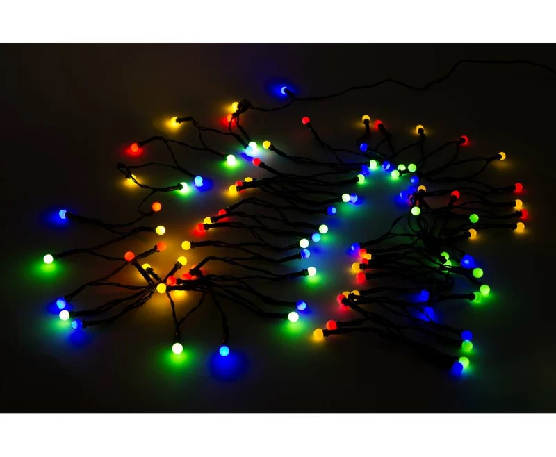 LED-Lichterkette 100 farbige LEDs, 9,3 m, für innen und außen
