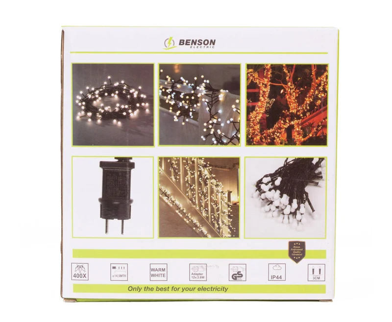 LED-Lichterkette 400 LEDs, 14,5 m, IP44, Innen-/Außendekoration