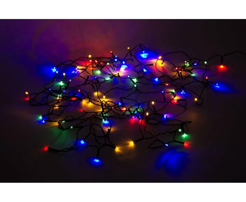 LED-Lichterkette 11,2 m, 100 farbige LEDs, für den Innen-/Außenbereich