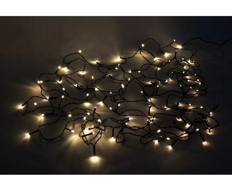LED-Lichterkette 100 warmweiße LEDs 11,2 m, Innen/Außen IP44