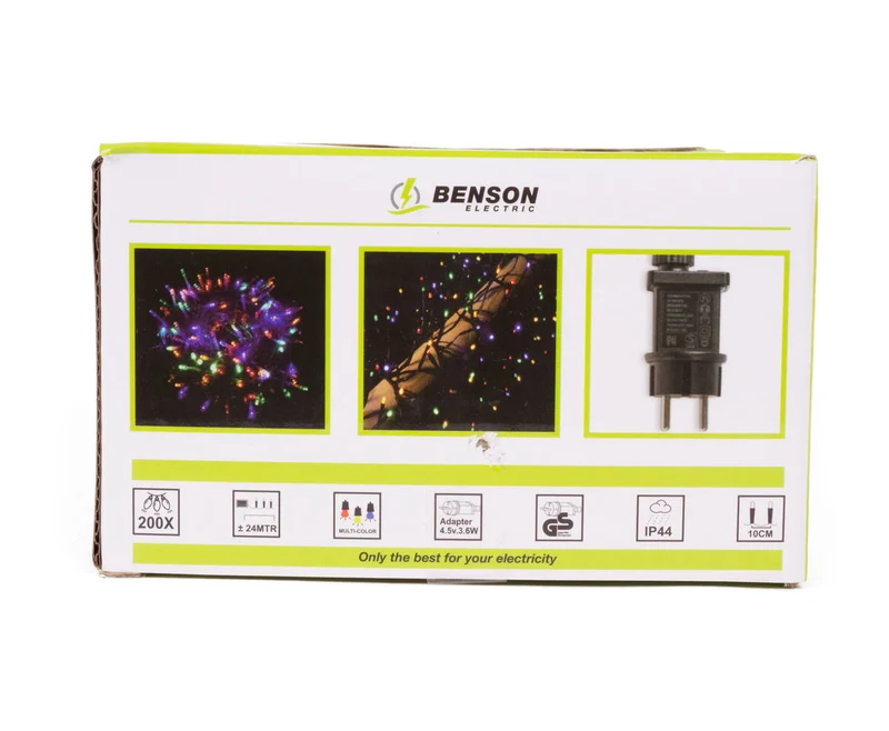 LED-Diamant-Lichterkette 24 m, 200 LEDs, IP44, für innen/außen