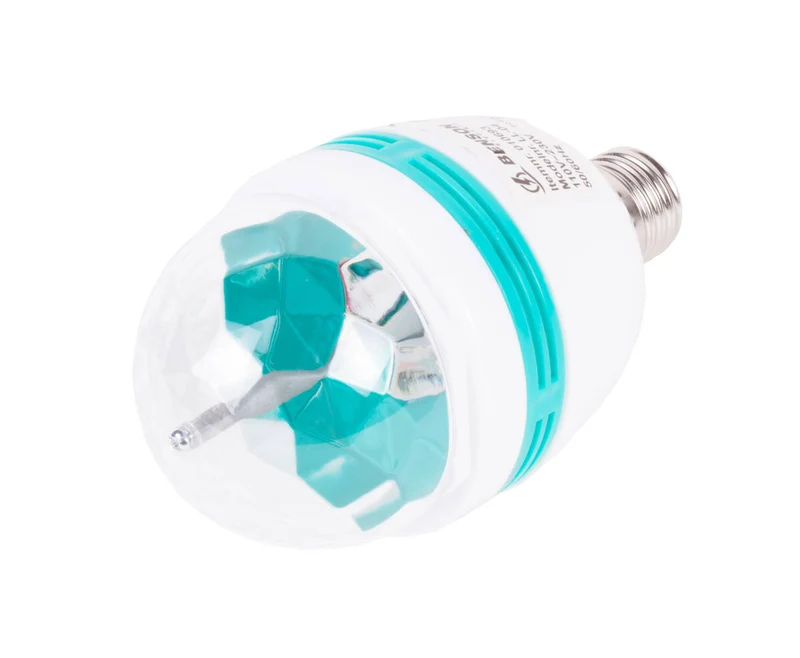 Rotierende LED-Discolampe E27, 3W, 360° Rot/Grün/Blau Partybeleuchtung