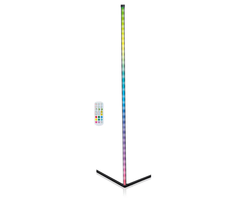 LED-Eckleuchte 15W, RGB+W, 360lm, Musik-Synchronisation, 140cm, USB Typ-C