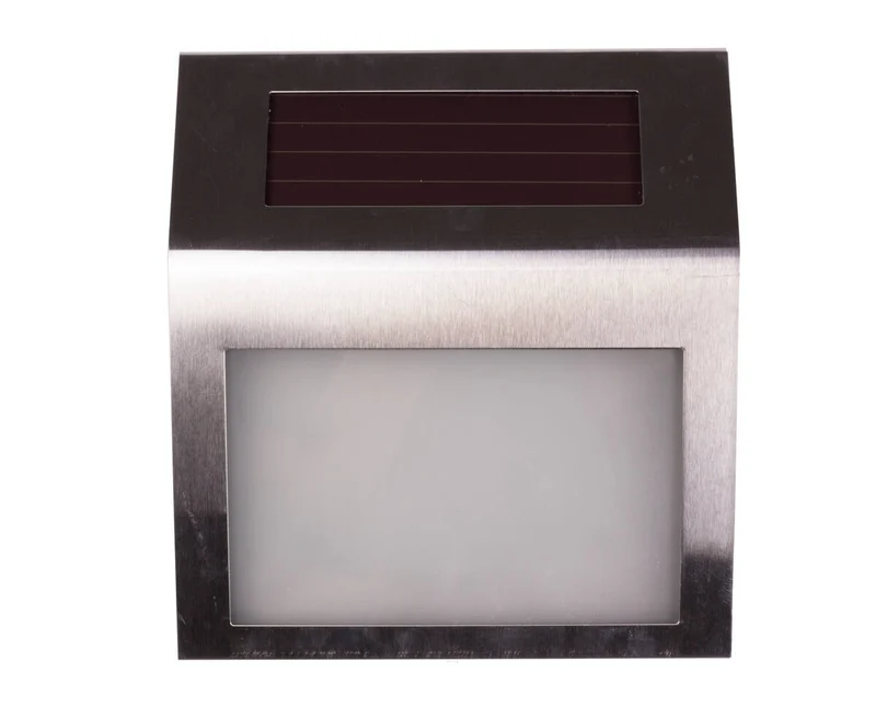 LED-Hausnummer Solar Edelstahl, 2 LED, IP44, 1,2V 200mAh, Außenbeleuchtung
