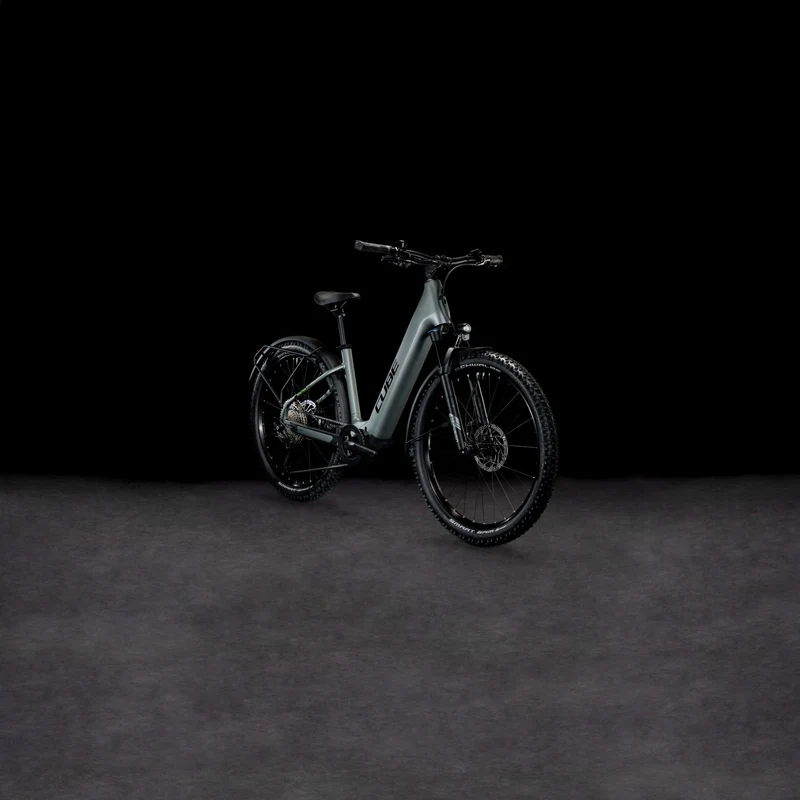 Cube Reaction Hybrid Pro 500 Wh Allroad E-Bike Hardtail Easy Entry 27,5" flashgrey´n´green
