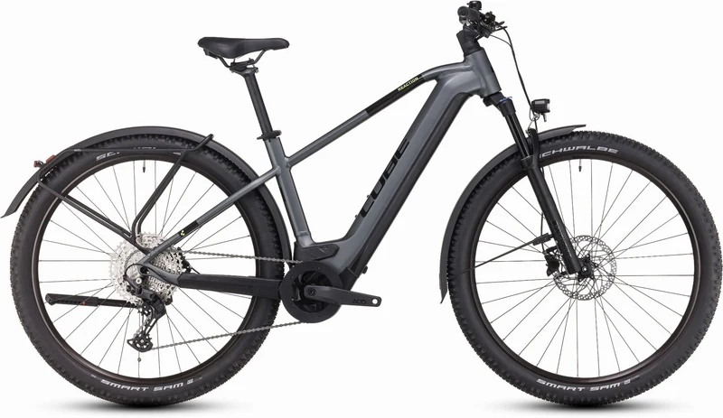 Cube Reaction Hybrid Pro 500 Wh Allroad E-Bike Hardtail Diamant flashgrey´n´green