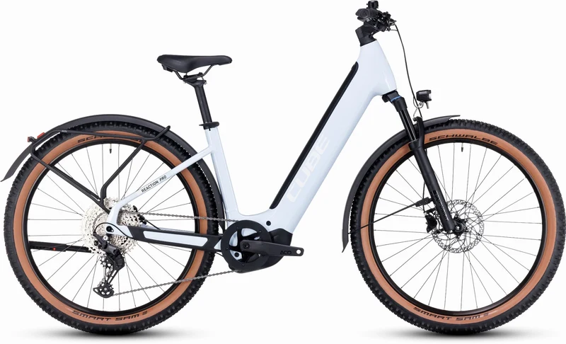 Cube Reaction Hybrid Pro 750 Wh Allroad E-Bike Hardtail Easy Entry 27,5" flashwhite´n´black