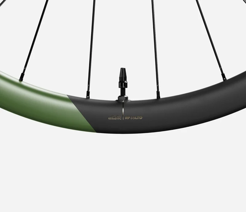 Oquo Hinterrad Rennrad RP35LTD Shimano HG Racing Green Matt