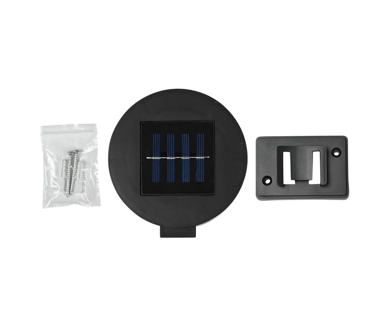 Runde Solar-Wandleuchte, 600 mAh, 6-8 Stunden Licht, wetterfest, Balkon.
