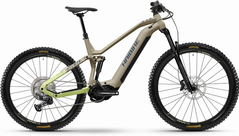 Haibike AllMtn 3 720 Wh E-Bike Fully 29"/27,5" coffee/green/blue - gloss