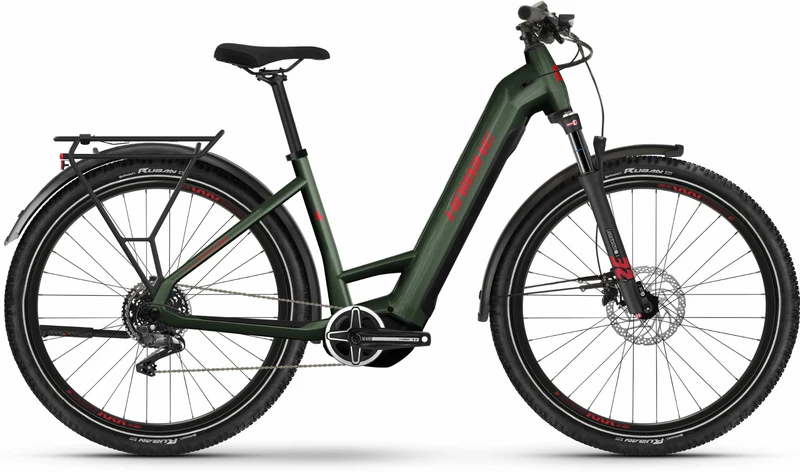 Haibike Trekking 5 720 Wh E-Bike Wave 27,5" olive/red - gloss