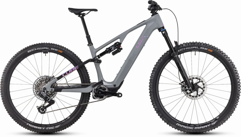 Cube AMS Hybrid One44 C:68X TM 400 Wh E-Bike Fully 29" swampgrey´n´purplereflex