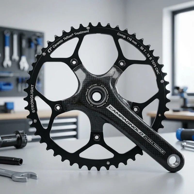 Stronglight Kettenblatt Type 110 C innen 38 Zähne schwarz ct² 10fach