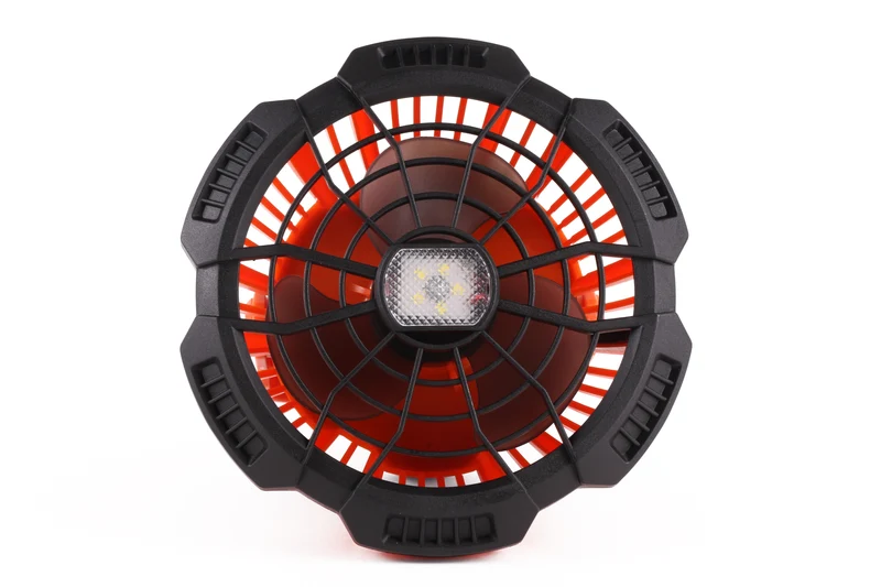 Ventilator mit LED-Lampe 2-in-1 aufladbar