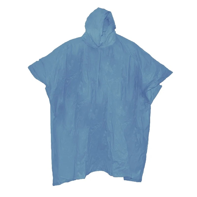 Poncho nachhaltig hellblau – Material PVC, leicht