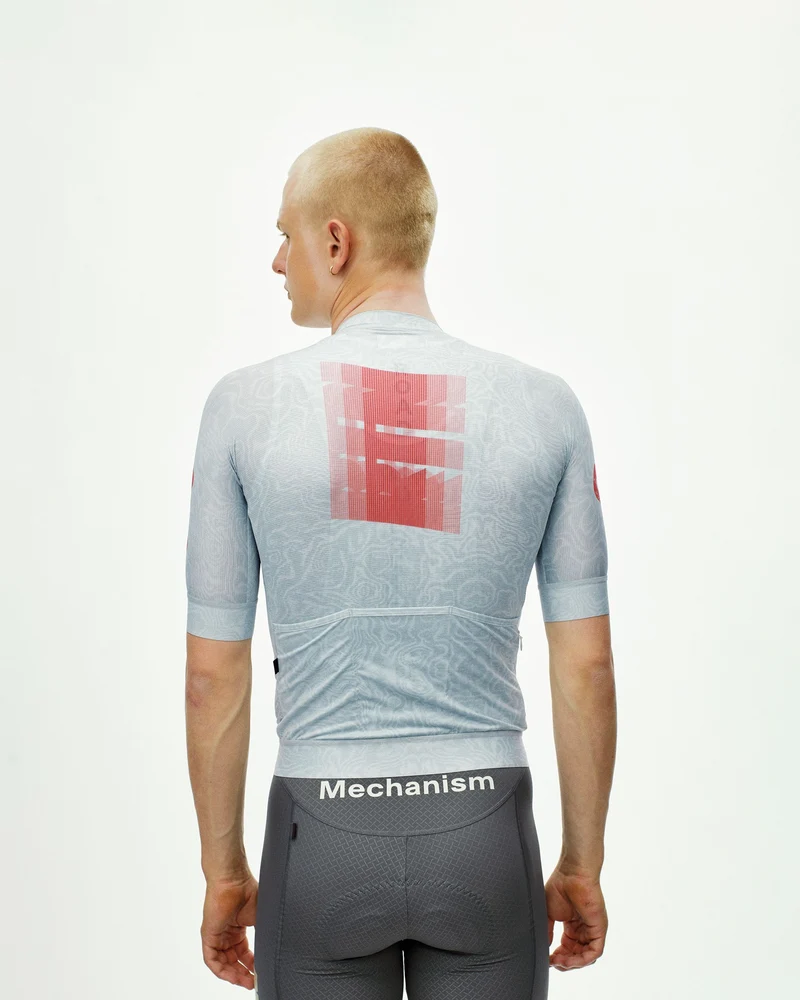 Pas Normal Studios Kurzarm Trikot Mechanism Logo Herren AOP RTN Light Aqua