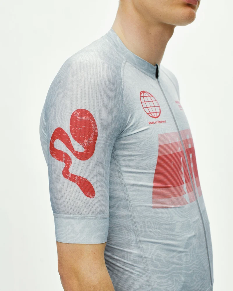 Pas Normal Studios Kurzarm Trikot Mechanism Logo Herren AOP RTN Light Aqua