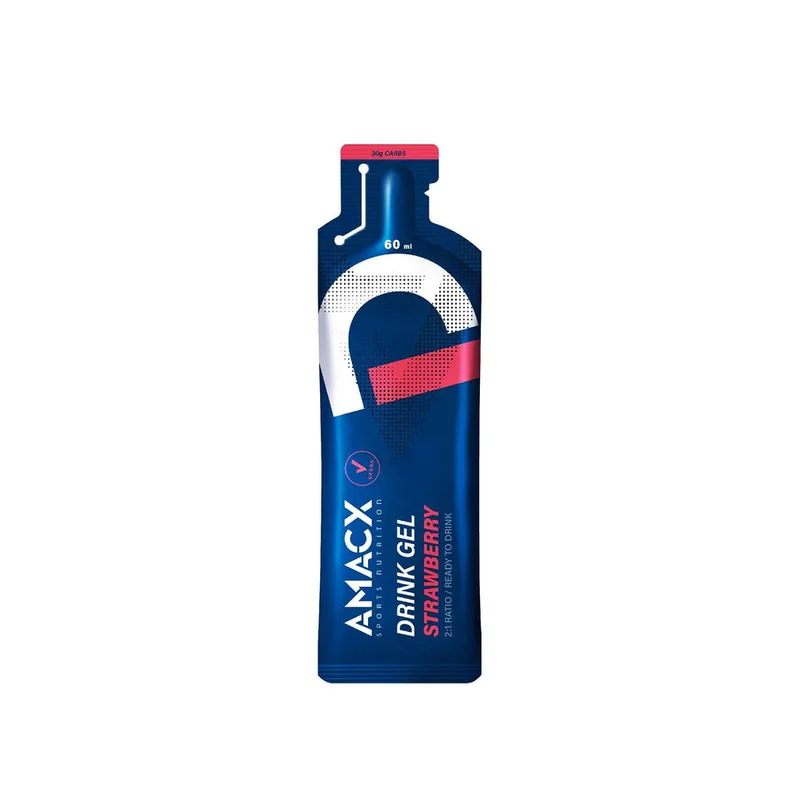 Trink-Energiegel Amacx Drink Gel Erdbeere Box 12stk Blau