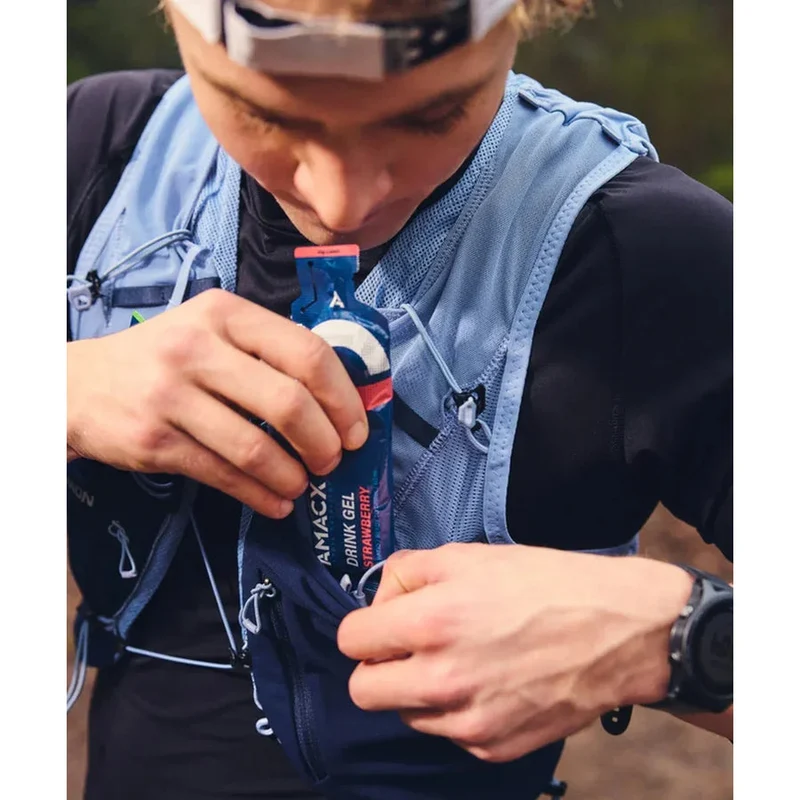 Trink-Energiegel Amacx Drink Gel Erdbeere Box 12stk Blau