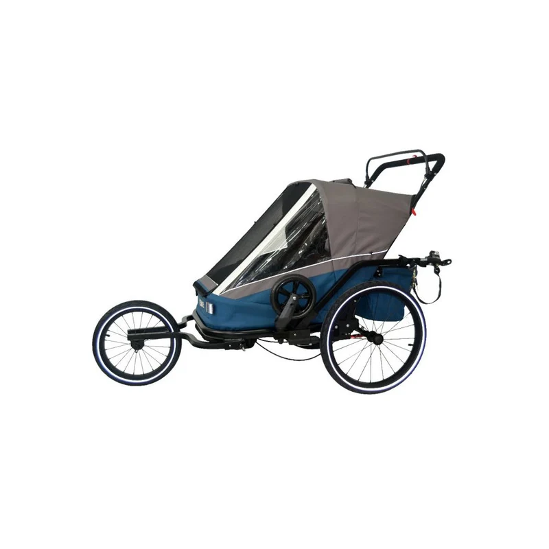 Remorque vélo enfant poussette 2 places 3-In-1 Ax.Bike