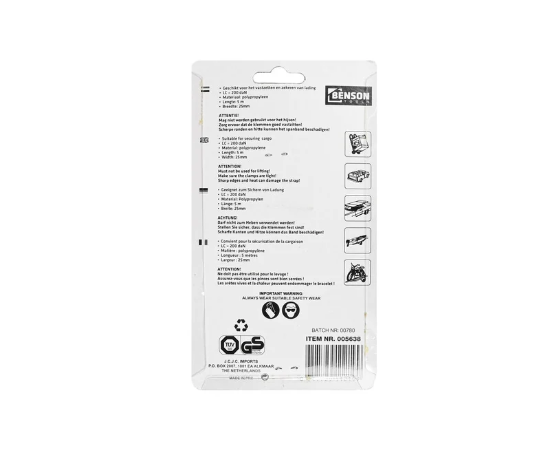 Spanngurt 5m, 200 daN, Polypropylen - Ideal zur Ladungssicherung